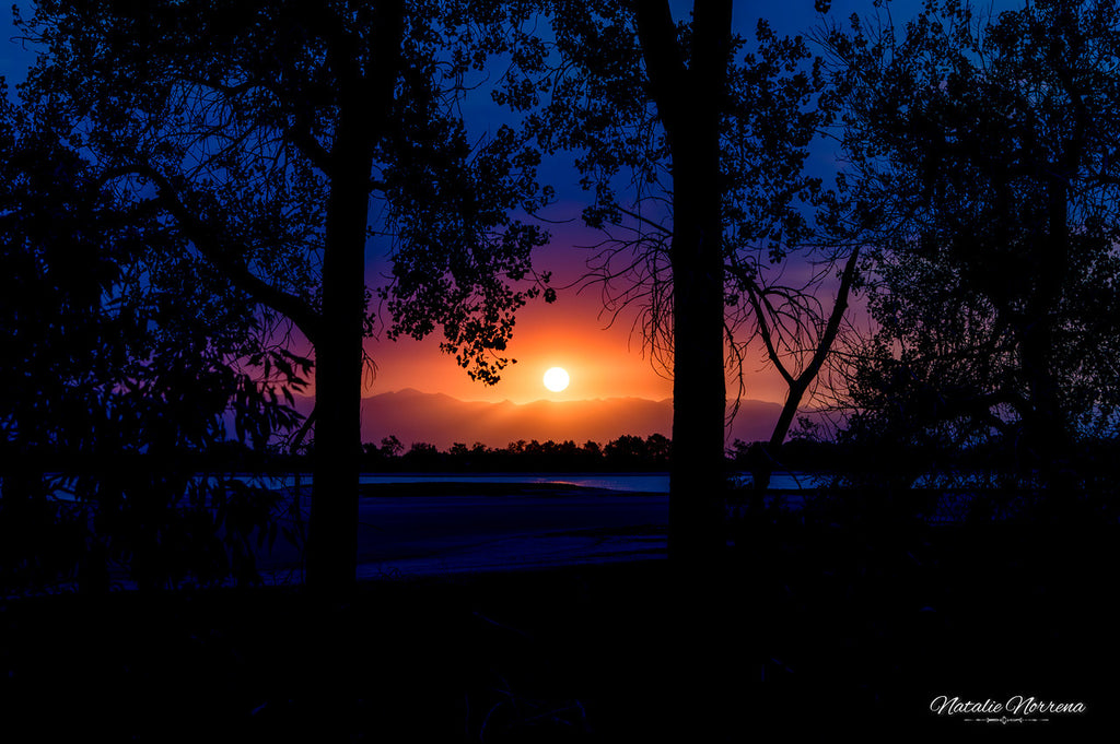 Smoky Sunset Over the Rockies Landscape image 1