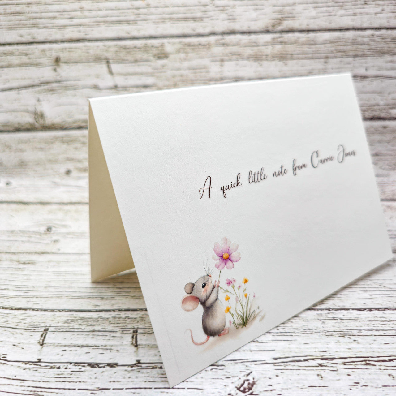 Cute Mouse Personalized Set of  Notecards with Envelopes image 3