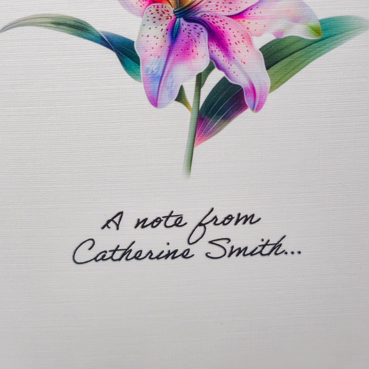 Personalized Set of  Notecards with Envelopes Featuring Lilies image 2