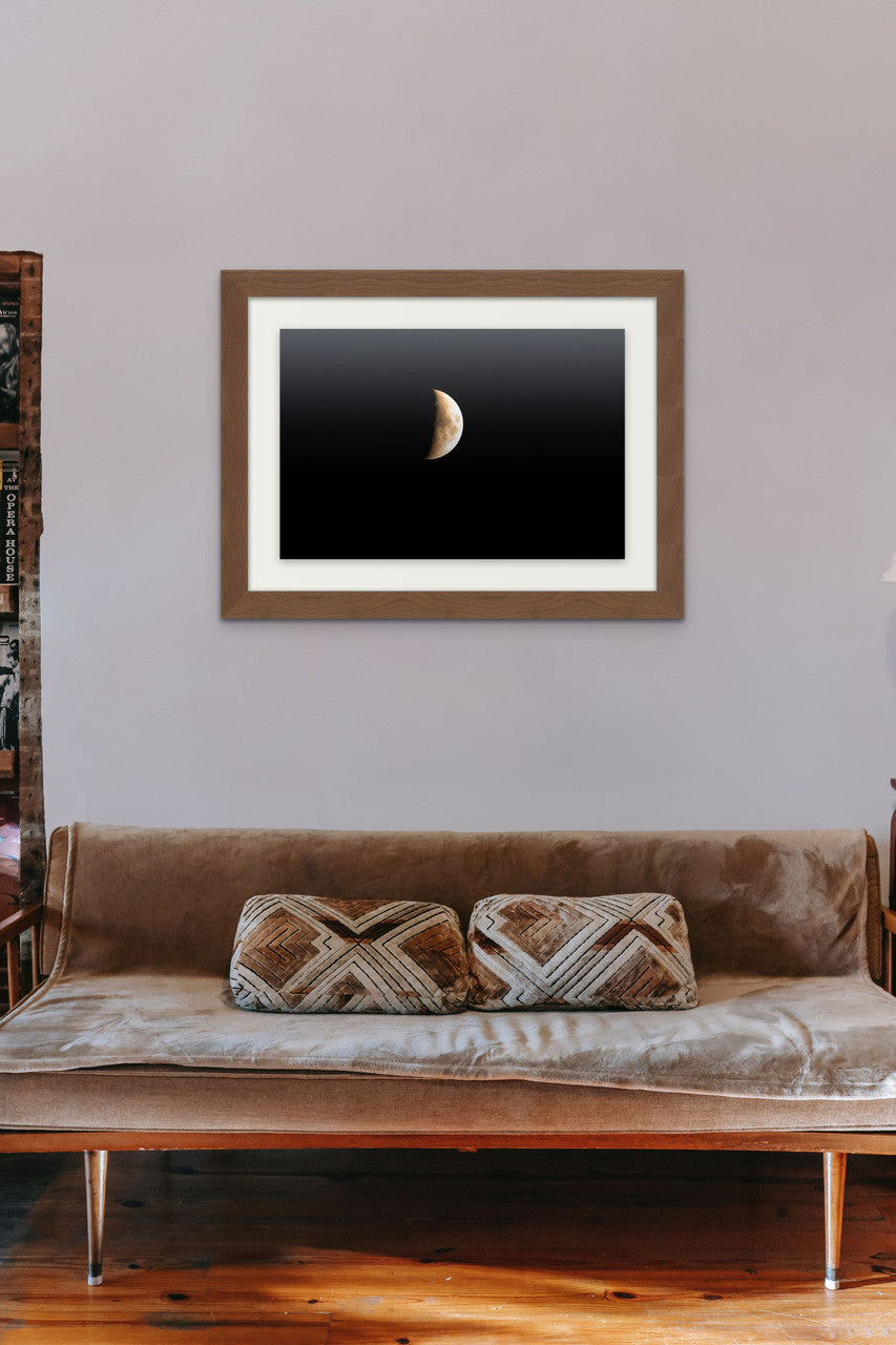 Half Moon Giclée Print: A Celestial Masterpiece for Modern Spaces image 5