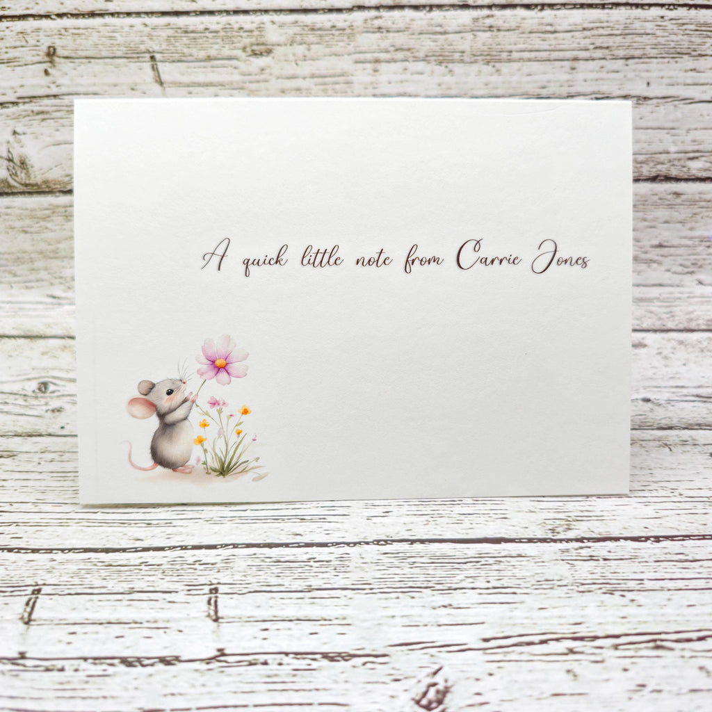 Cute Mouse Personalized Set of  Notecards with Envelopes image 1