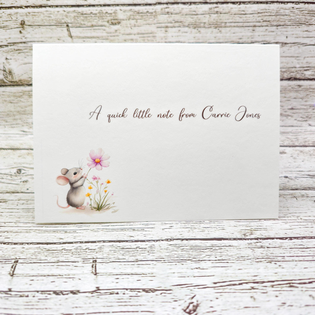 Cute Mouse Personalized Set of  Notecards with Envelopes image 1