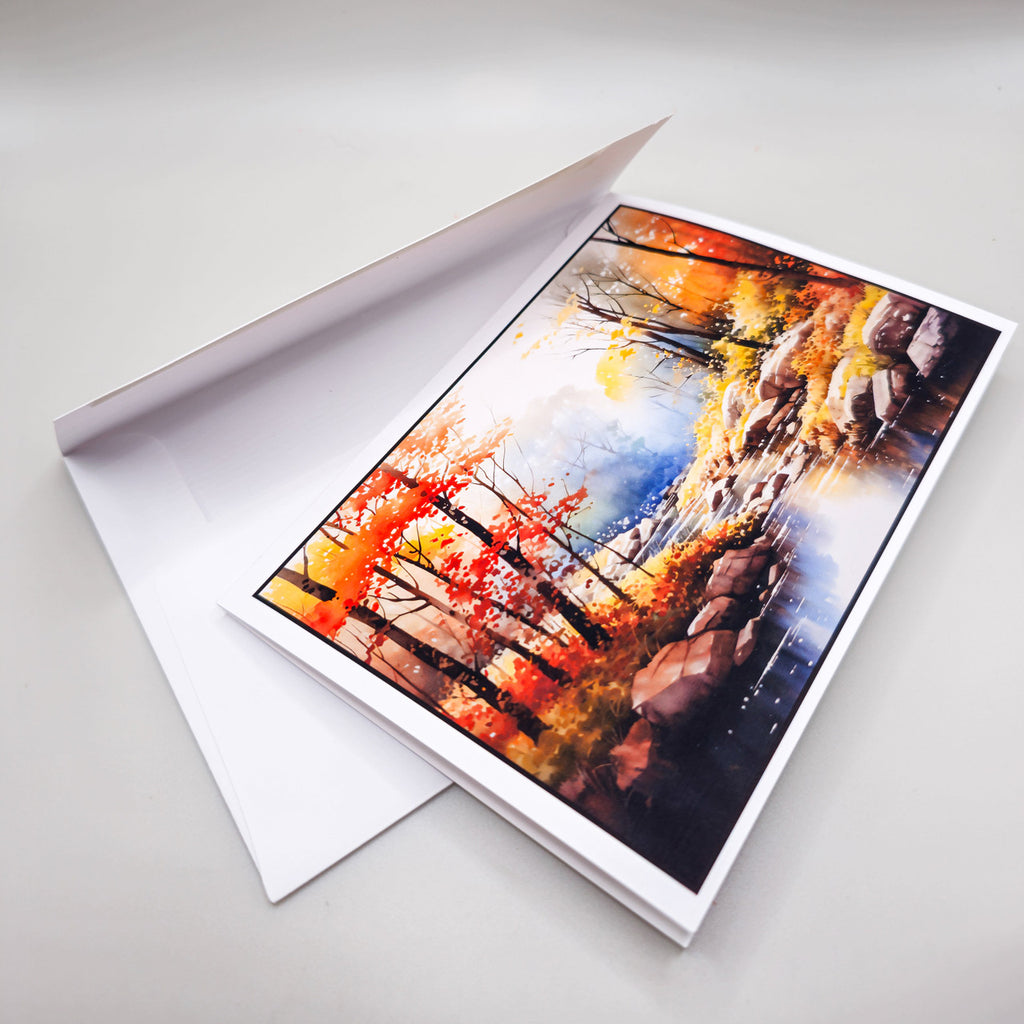 Autumn Forrest Scenes Set of Note Cards with Envelopes image 8
