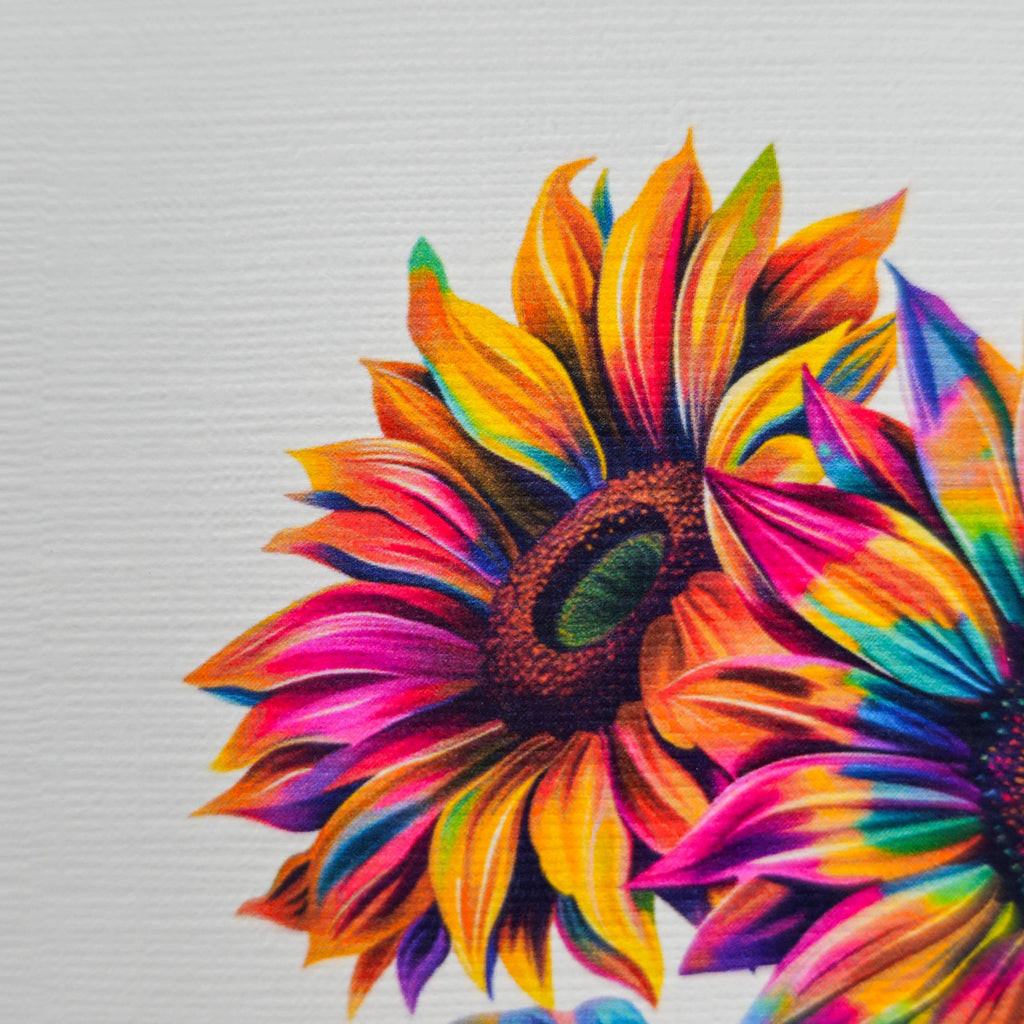 Personalized Set of Notecards with Envelopes Colorful Sunflowers image 6