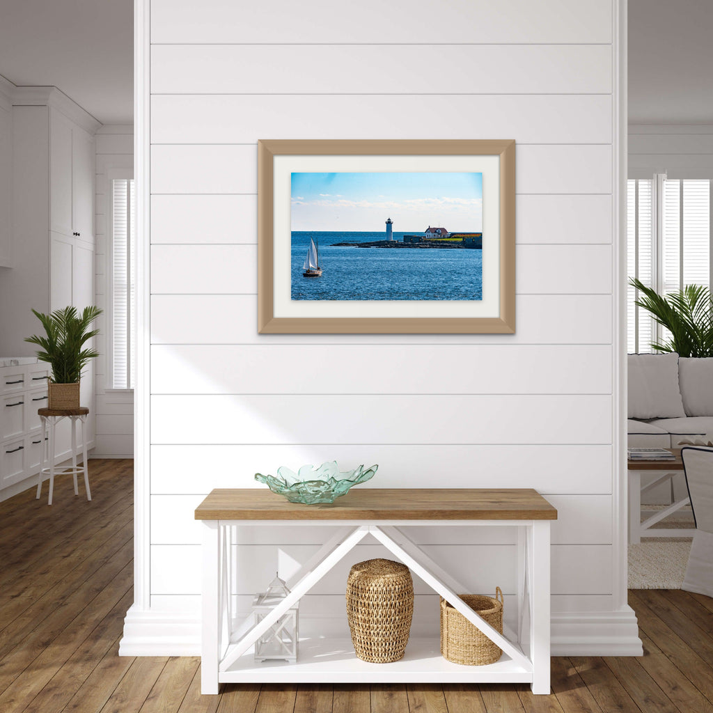 Portsmouth Harbor Lighthouse and Fishing Boat Fine Art Giclee Print image 2
