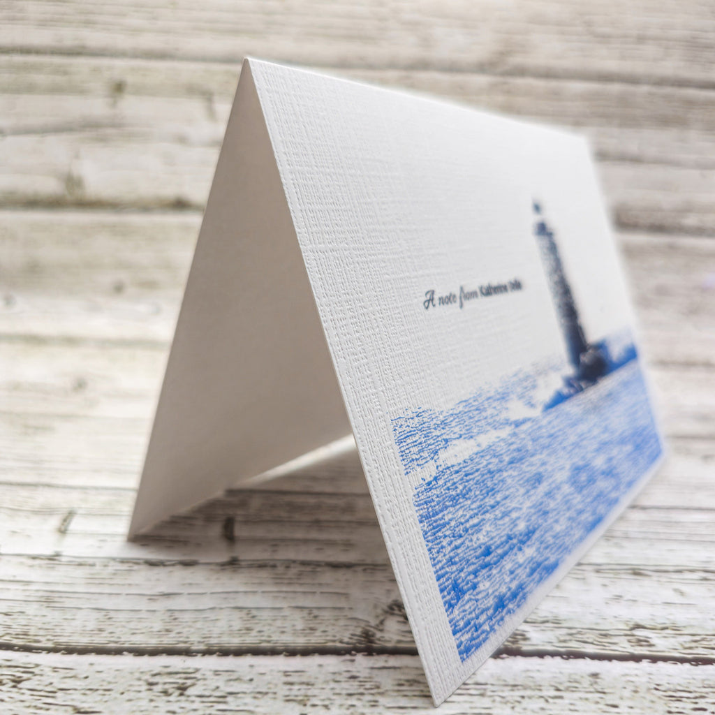 Personalized Set of  Notecards with Envelopes Featuring A Lightouse image 2