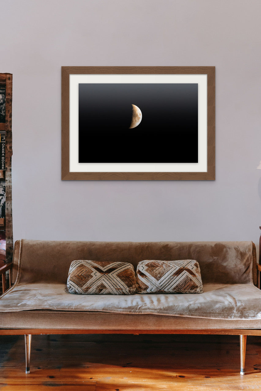 Half Moon Giclée Print: A Celestial Masterpiece for Modern Spaces image 6
