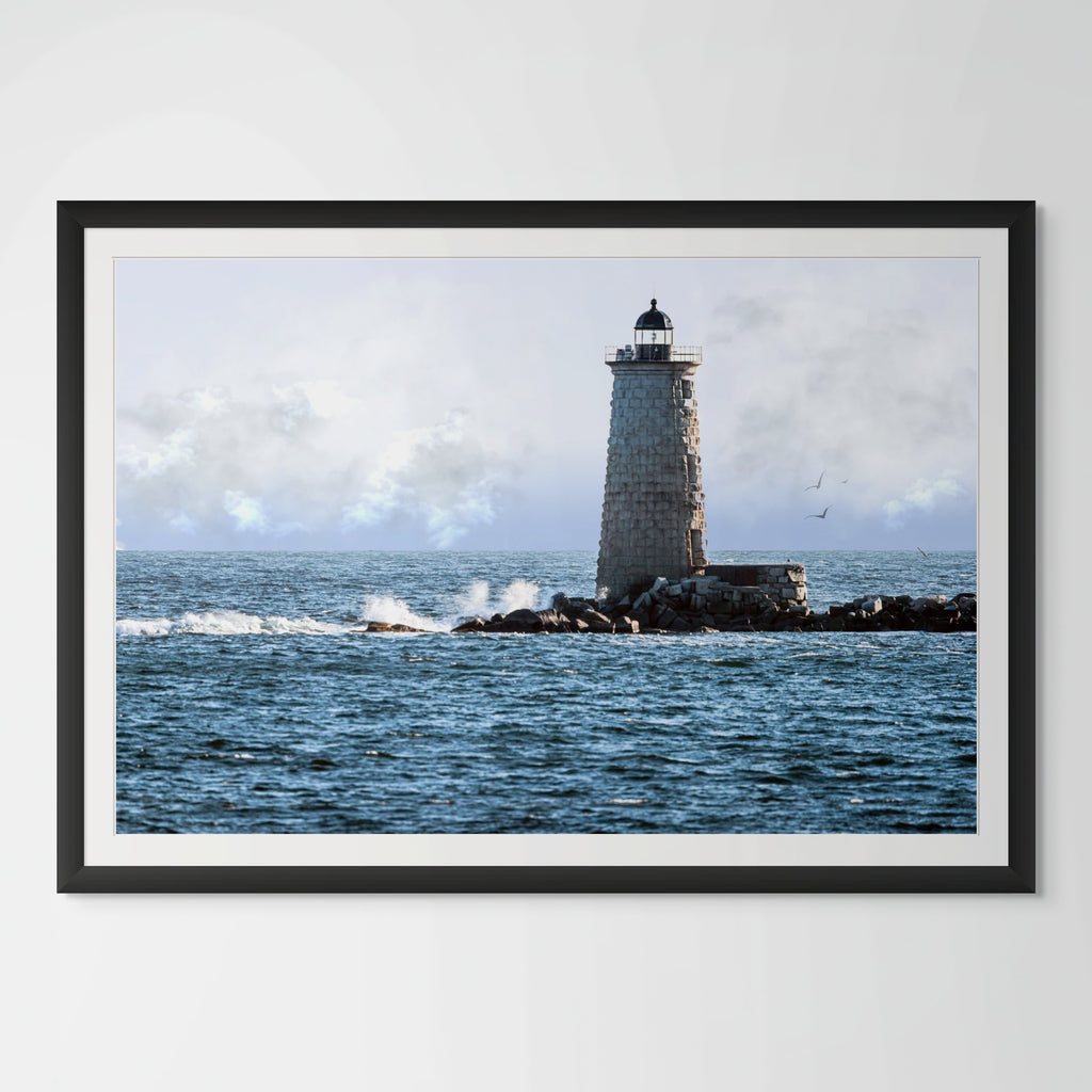 Whaleback Lighthouse Giclée Print: A Timeless Beacon of Maine's Coastline image 0