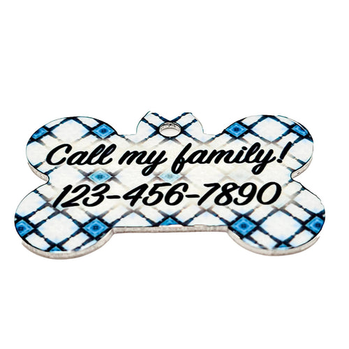 Diamond Dog Bone Pet ID Tags - A Gem for Your Furry Friend image 1