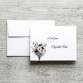 Personalized Set of Notecards with Envelopes Flower Bouquet, Greeting Card image 0