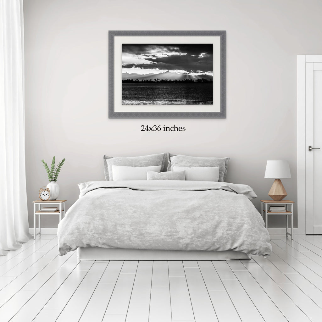Rocky Mountains Sunset Fine Art Print: A Monochrome Masterpiece image 4