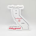 California Earthquake State Shaky Ground Sticker - Set Of Two image 0