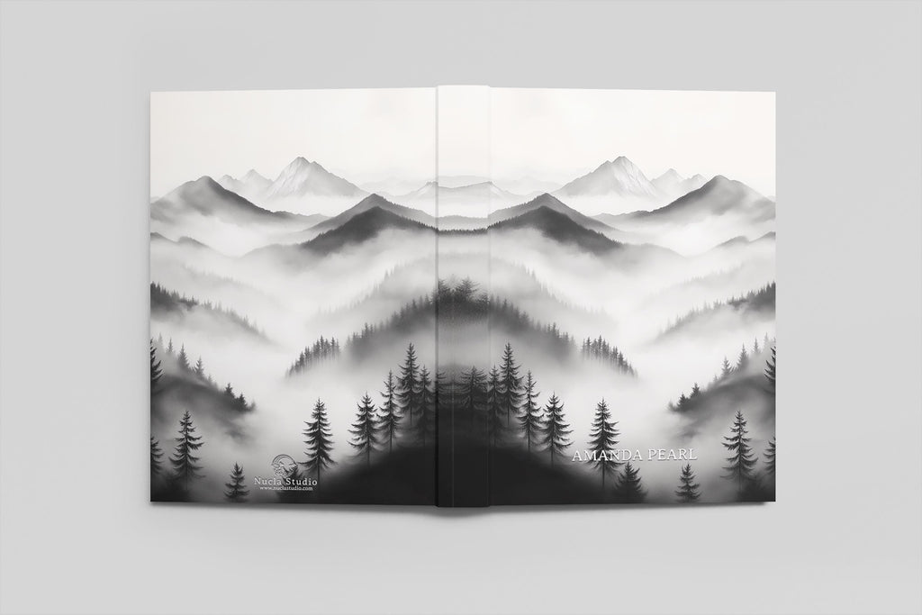 Personalized Journal Monochrome Mountains, Hardcover, Softcover image 3