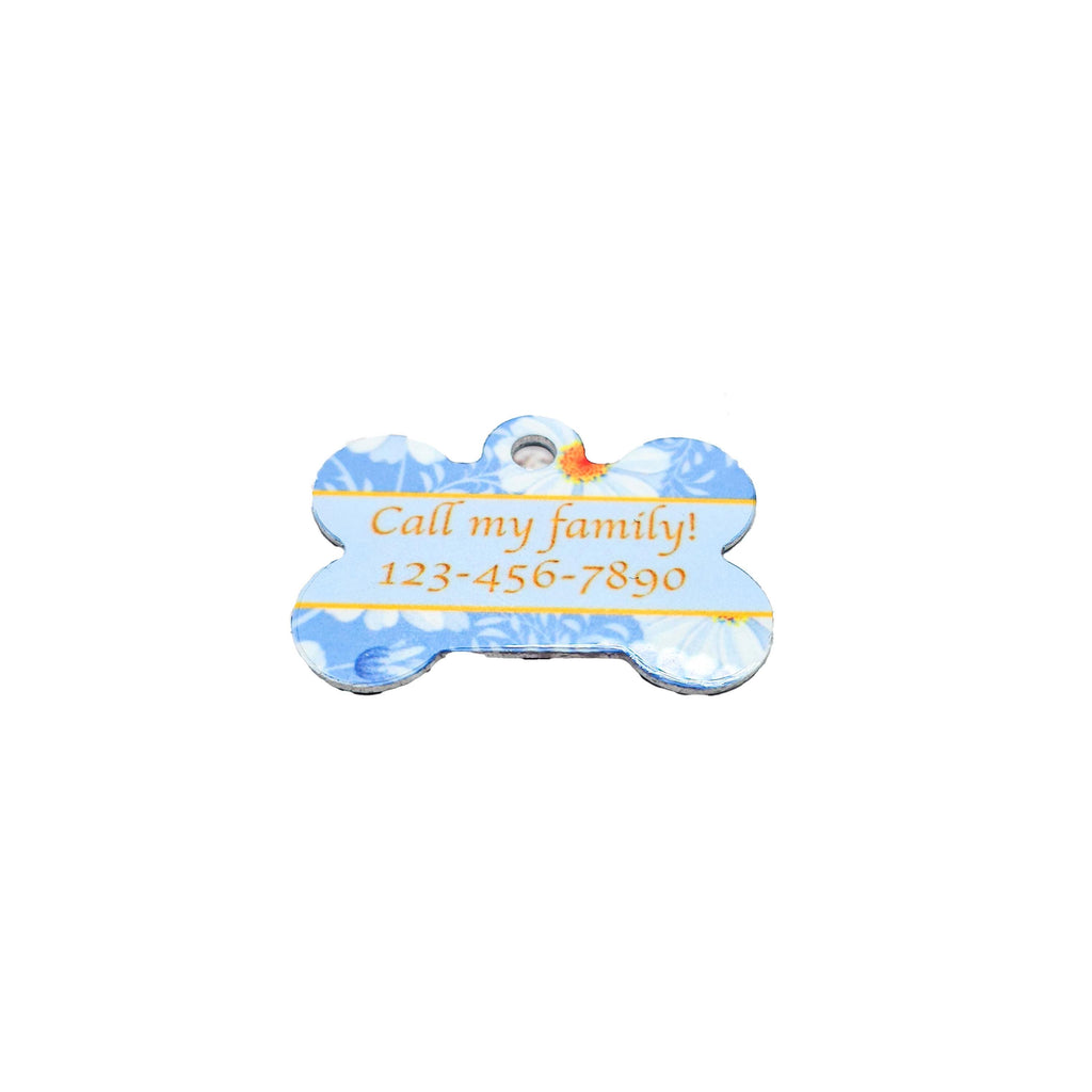 Personalized Floral Pet ID Tag for Cats and Dogs – Double Sided Custom image 2