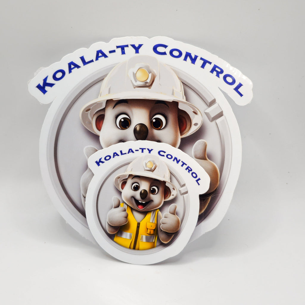 Koala-ty Control Stickers - Set of 2 Stickers - Work Humor - Funny Stickers- Q image 1