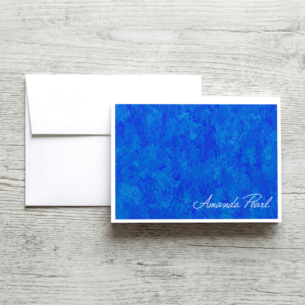 Personalized Set of Notecards with Envelopes, Greeting Card Bundle, Abstract image 0