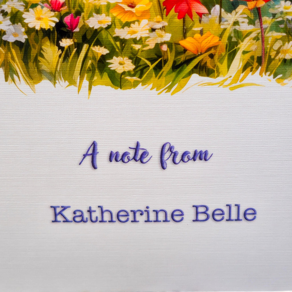 Personalized Set of Notecards with Envelopes Wildflower Meadow image 4
