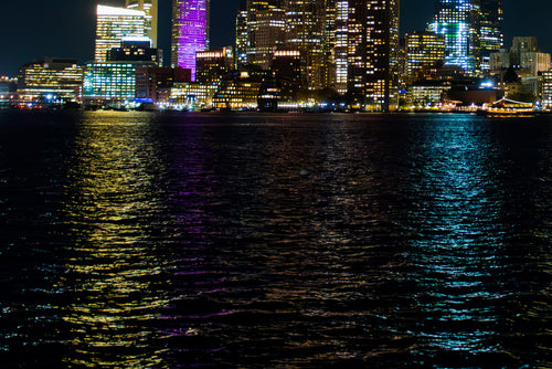 Boston Skyline Giclée Print: City Lights Dance on Harbor Waters image 2