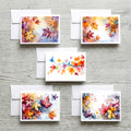 Watercolor Autumn Leaves Set of Notecards with Envelopes image 0