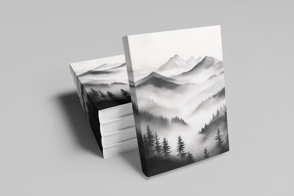 Personalized Journal Monochrome Mountains, Hardcover, Softcover image 5