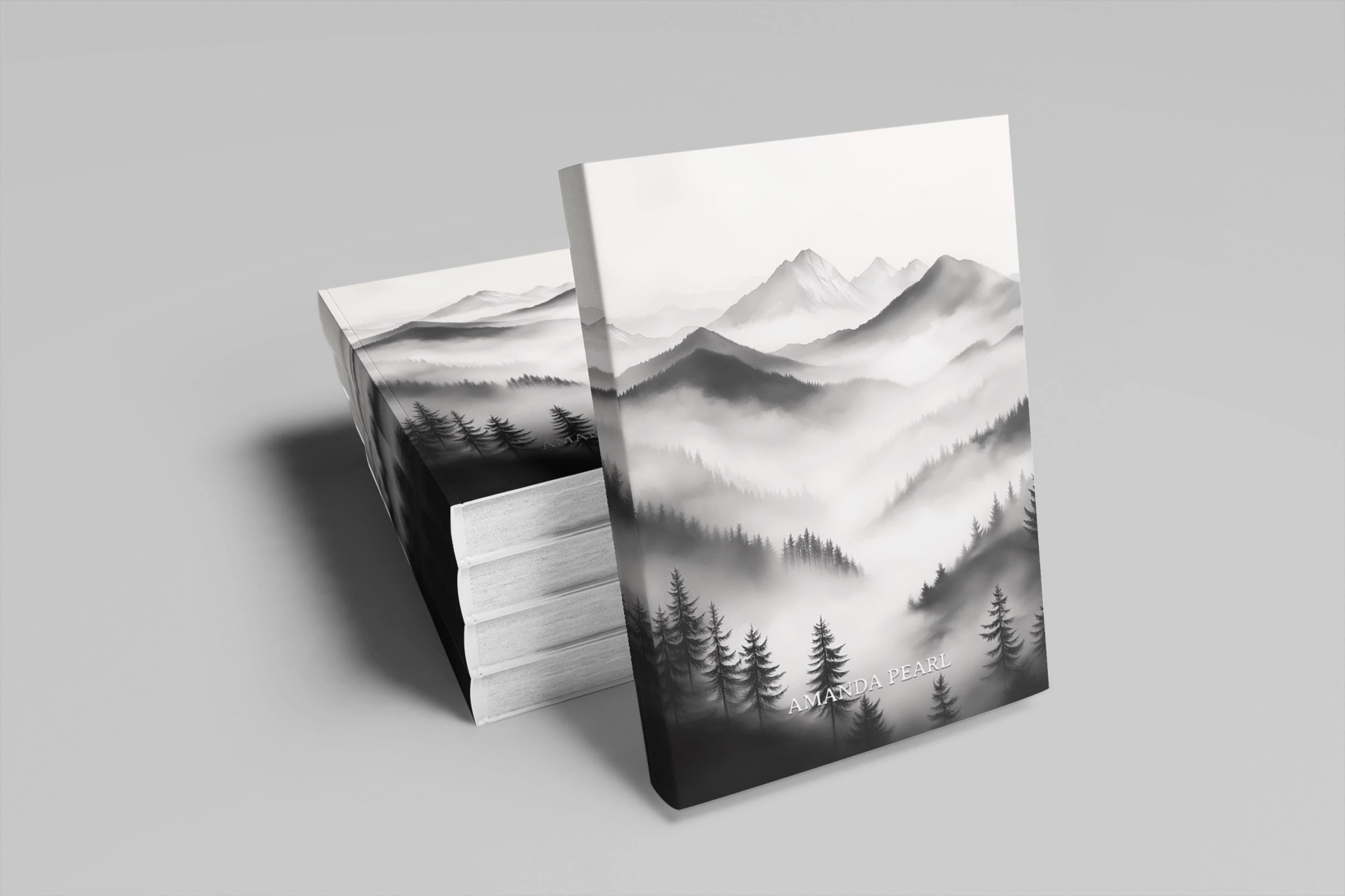 Personalized Journal Monochrome Mountains, Hardcover, Softcover image 5