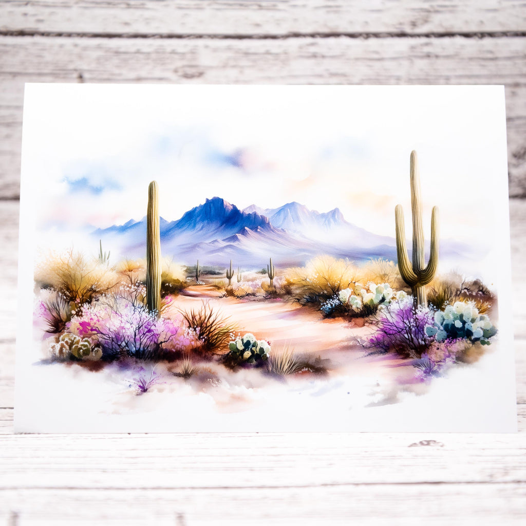 Desert Inspired Set of Notecards with Envelopes, Greeting Card Bundle image 1