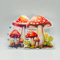 Mushroom Stickers - Set of Two Stickers - Vinyl Stickers - Watercolor image 0