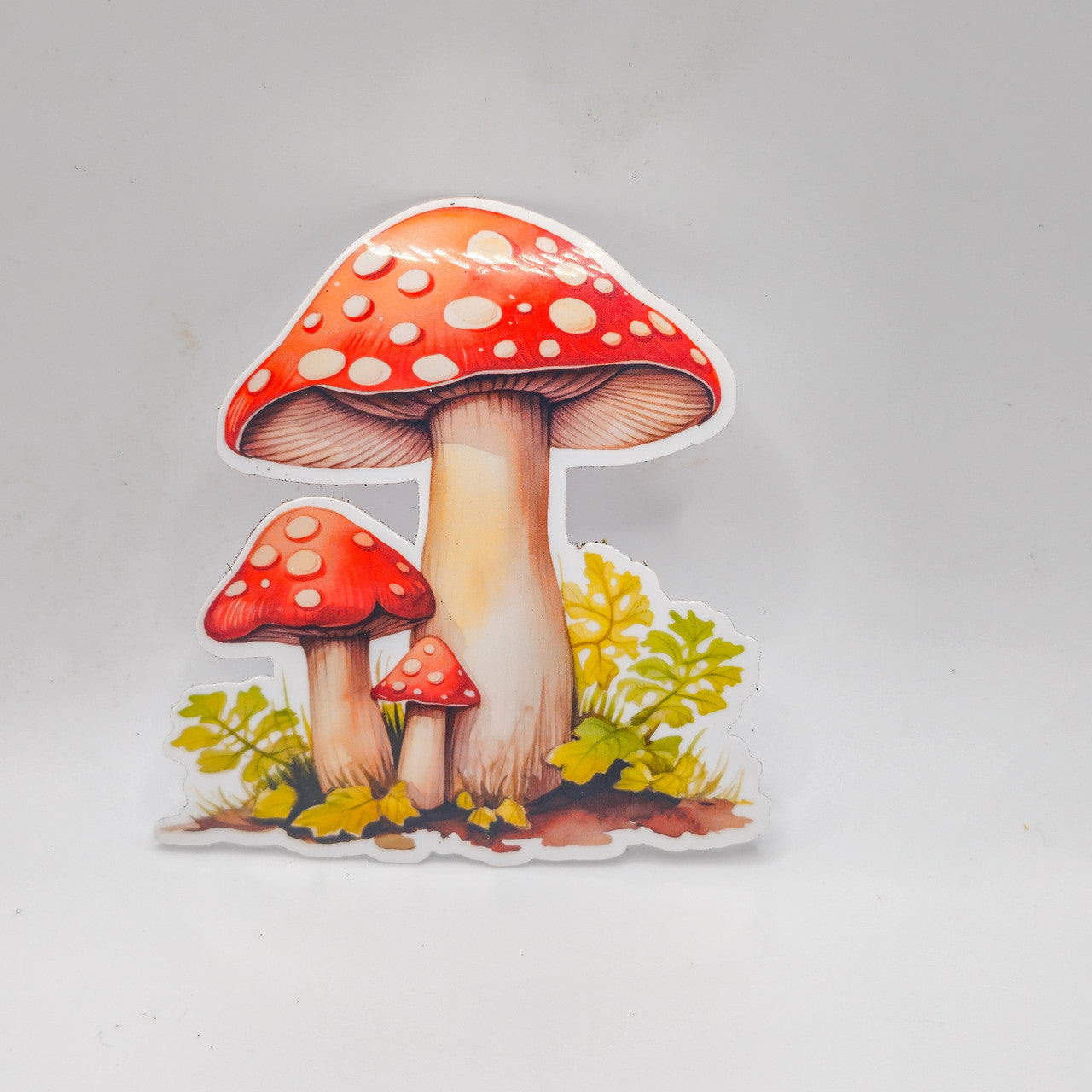 Mushroom Stickers - Set of Two Stickers - Vinyl Stickers - Watercolor image 2