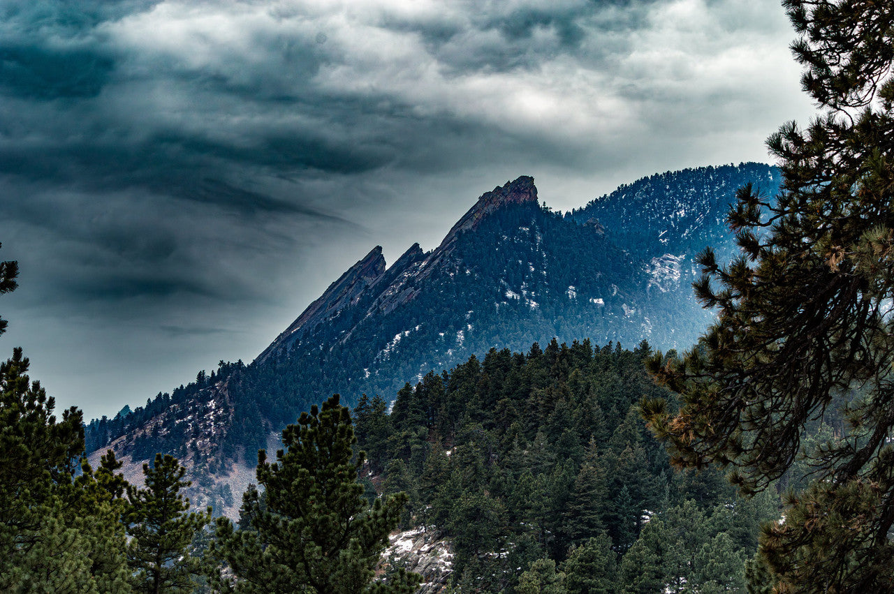 Flatiron Mountains Boulder Colorado Giclee Print image 1