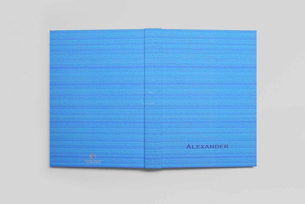 Personalized Minimalist Journal: Blue Hardcover, Softcover, or Coil Bound image 3