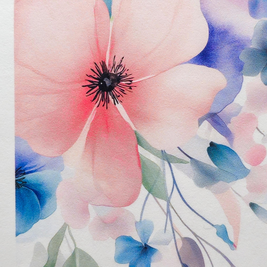 Personalized Set of Notecards with Envelopes Watercolor Pastel Flowers image 4