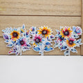 Vibrant Sunflower Sticker Pack - 3 Vinyl Stickers - Floral Stickers - Journal  image 0
