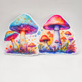 Groovy Mushroom Stickers - Set of Two Stickers - Vinyl Stickers- Watercolor image 0
