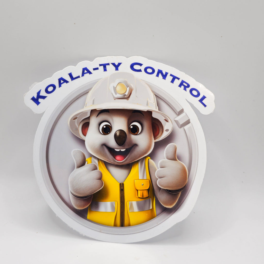 Koala-ty Control Stickers - Set of 2 Stickers - Work Humor - Funny Stickers- Q image 0