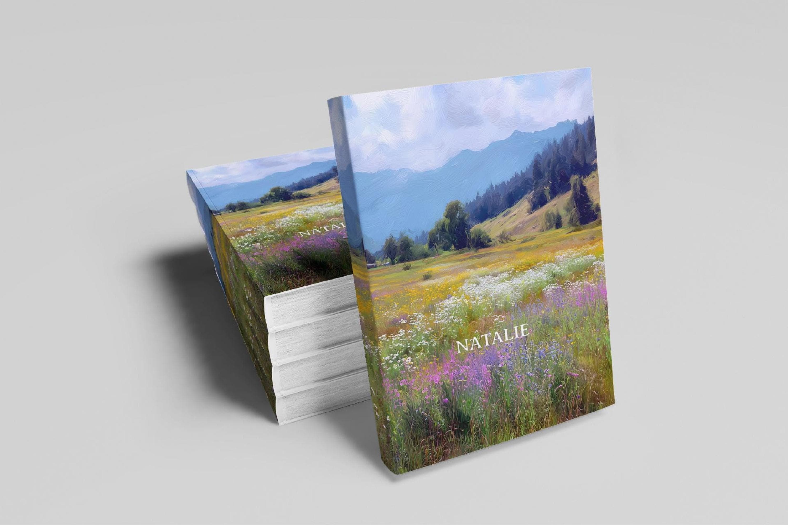Personalized Journal Mountain Meadow, Custom Diary, Gratitude Journal, Travel image 3