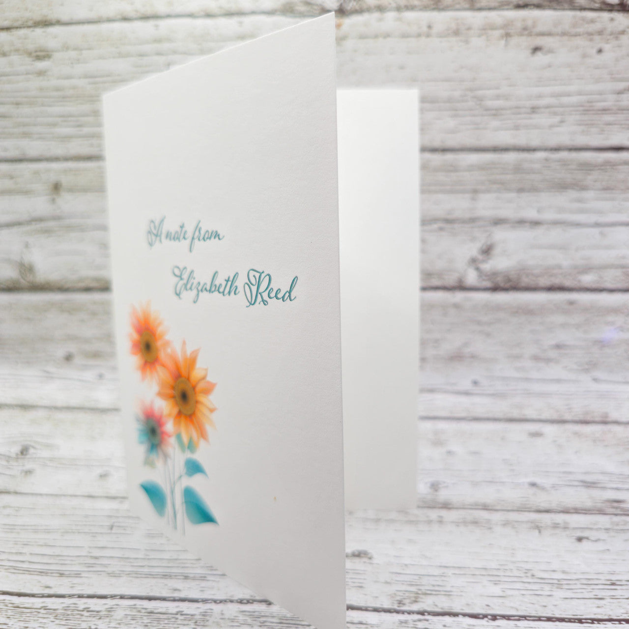 Personalized Set of Notecards with Envelopes Pastel Sunflowers image 2